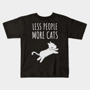 Less People More Cats Kids T-Shirt